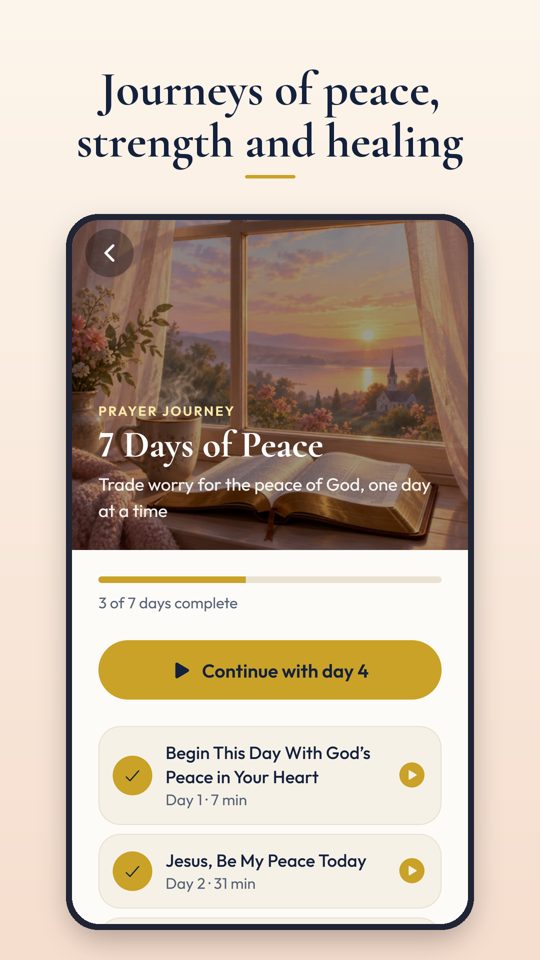 Prayer journey of peace